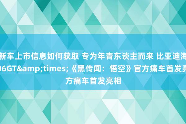 新车上市信息如何获取 专为年青东谈主而来 比亚迪海豹06GT&times;《黑传闻：悟空》官方痛车首发亮相