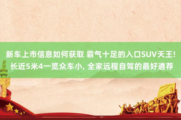 新车上市信息如何获取 霸气十足的入口SUV天王! 长近5米4一览众车小, 全家远程自驾的最好遴荐