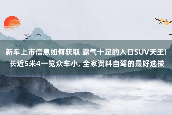 新车上市信息如何获取 霸气十足的入口SUV天王! 长近5米4一览众车小, 全家资料自驾的最好选拔